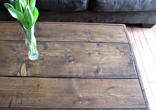 DIY Rustic Planked Coffee Table