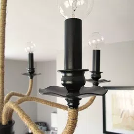 Easy Jute Wrapped Chandelier