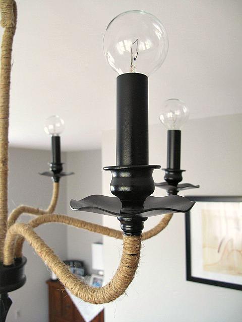 Easy Jute Wrapped Chandelier