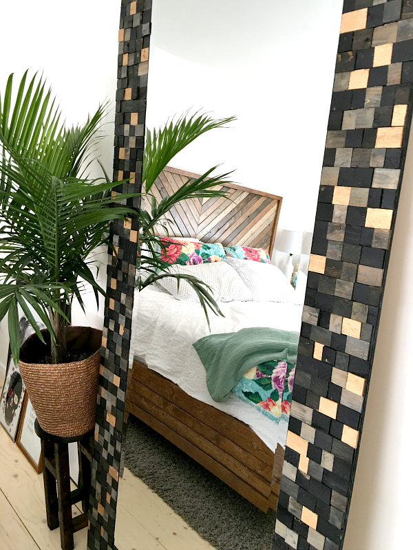 Wood Shim Mirror: http://sharktails.ca/2016/07/31/wood-shim-floor-mirror/