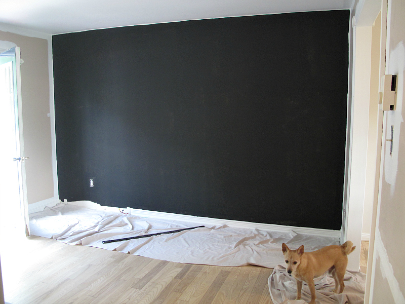 Black Plywood Accent Wall: http://sharktails.ca/2016/08/22/black-plywood-accent-wall/ ‎