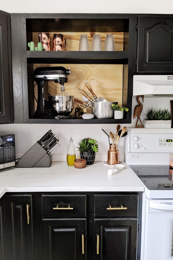 Spray Painted Kitchen Cupboards (Yep, I did that)